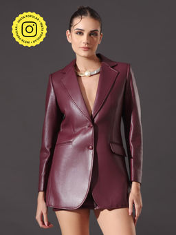 VOLCAPE - Lexi Burgundy Blazer