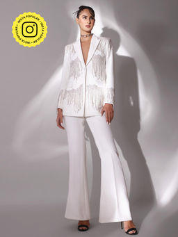 VOLCAPE - Angelina Embellished Blazer with Pant (Set of 2)