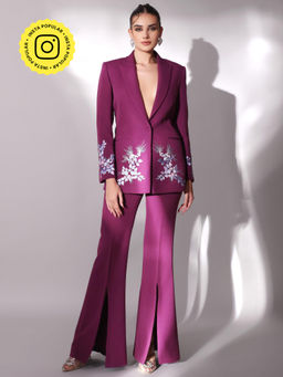 VOLCAPE - Julia Embellished Blazer with Pant (Set of 2)