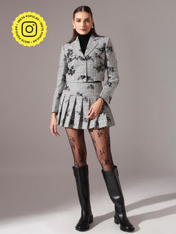 VOLCAPE - Rebecca Grey Blazer with Skirt (Set of 2)