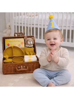 Little Hip Boutique - First Bites and Play Keepsake Hamper- Yellow