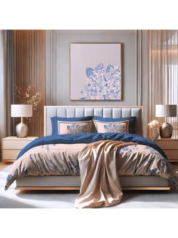 ERBA - Beige Double Sided Duvet Cover Otono King Set