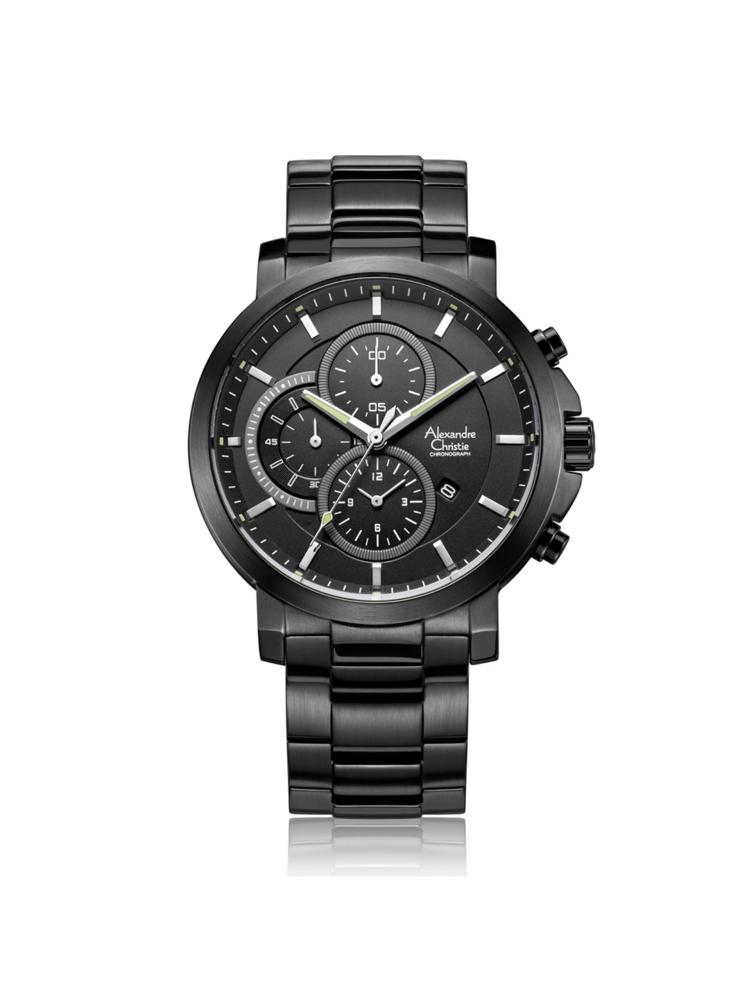 Buy Alexandre Christie 6350 MCB Chronograph For Men - Jet Black Online