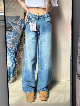 SYKON - Washed Retro Niche Wide-Leg Jeans for Women