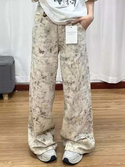 SYKON - High Street Vintage Tie-Dye Printed Wide-Leg Jeans