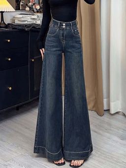 SYKON - Wide-Leg Jeans, Loose and Slimming Straight Pants