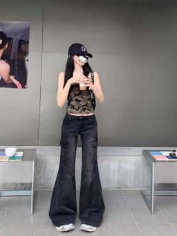 SYKON - Slimming, High-Waisted, Straight-Leg Flared Pants