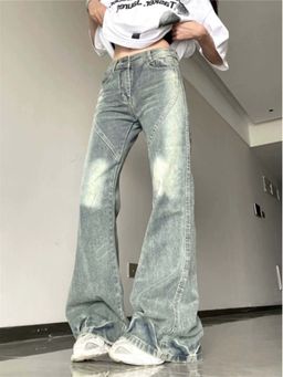 SYKON - Retro Light-Colored Bootcut Jeans for Women