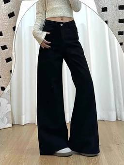 SYKON - High-Waist Slim Loose Straight Jeans for Women