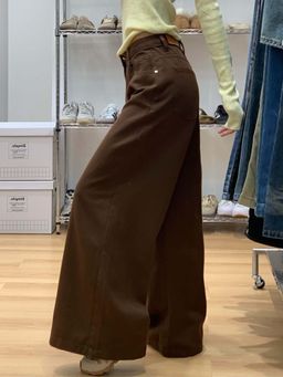 SYKON - Coffee-Colored High-Waisted Jeans for Women
