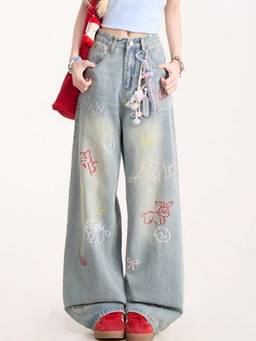 SYKON - Style Fun Trendy Washed Jeans