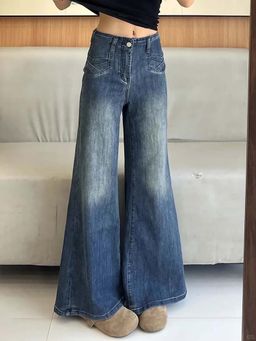 SYKON - High Waist, Slimming, Loose Fit, Wide Leg, Floor-Length Pants
