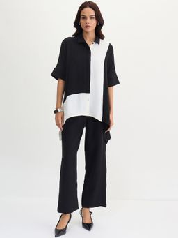 Femmella - Women Multi-Color Polyester Colorblock Oversized Fit Co-Ord (Set of 2)