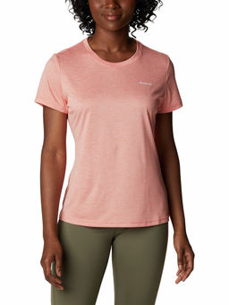Columbia - Womens Peach Omni-Wick Columbia Hike Short Sleeve Crew Tshirt