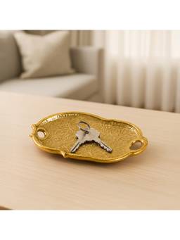 Voncasa - Aluminium Golden Colour Decorative Tray