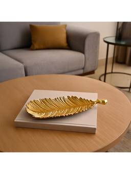 Voncasa - Aluminium Golden Colour Decorative Dish Tray