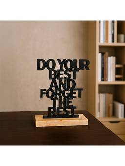 Voncasa - Iron Black Colour Motivational Inspirational Quote