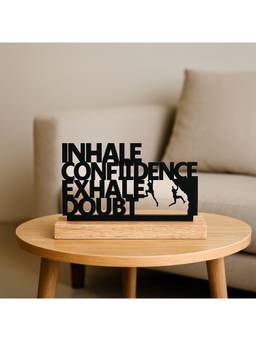 Voncasa - Iron Black Colour Motivational Inspirational Quote