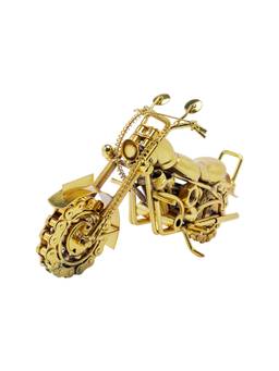 Golden Peacock - Vintage Metal Chopper Bike Decor