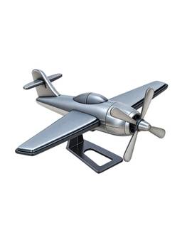 Golden Peacock - Antique Silver Metal Aeroplane Showpiece