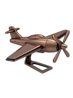 Golden Peacock - Antique Copper Metal Aeroplane Showpiece