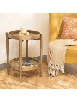 Ellementry - West Village Side Table With 2 Removable Round Trays