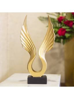 Voncasa - Polyresin Golden Colour Decorative Wings