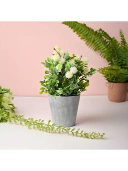 Voncasa - Plastic Green Artificial Flower With Pot