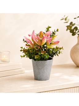 Voncasa - Plastic Green Artificial Flower With Pot