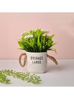 Voncasa - Plastic Green Artificial Flower With Pot
