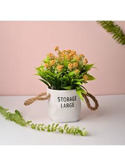 Voncasa - Plastic Green Artificial Flower With Pot