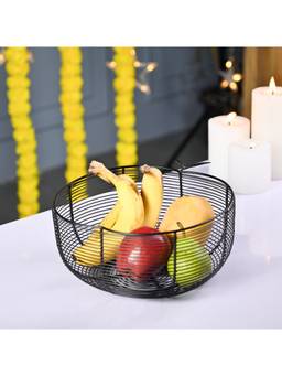 Voncasa - Iron Black Half Apple Basket