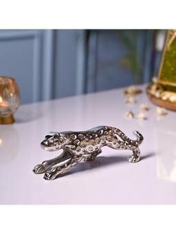 Voncasa - Aluminium Silver Colour Decorative Leopard