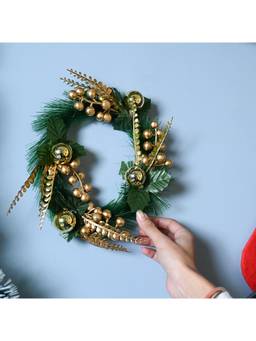 Voncasa - Plastic Green Christmas Wreath