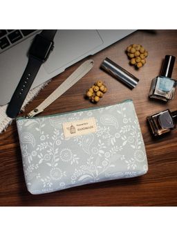 Visual Echoes - Mint Green Paisley Daily Essential Pouch