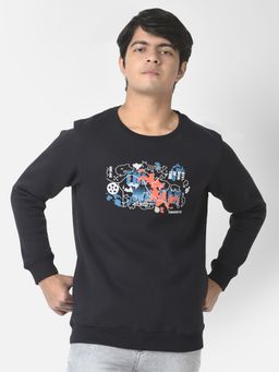 CRIMSOUNE CLUB - Boys Navy Blue Graphic Sweatshirt