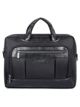 The Clownfish - Solid Dark Black Messenger Bag with Detachable Strap