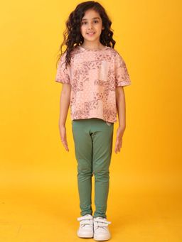 ANTHRILO - Paisley Heart Fun T-Shirt with Leggings (Set of 2)