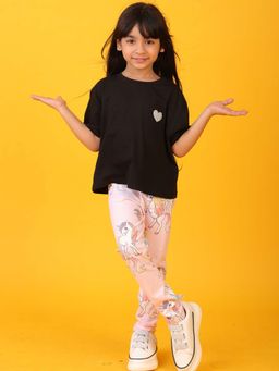 ANTHRILO - Heart Unicorn Star T-Shirt with Leggings (Set of 2)
