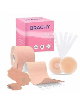 BRACHY - Women’s Shaping Boob Tape for Lift, Support and Push-Up Effect (Beige)