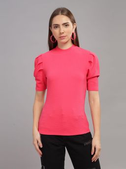 SILISOUL - Women'S Pink Solid Top