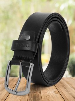 Cantabil - Men Casual Black Solid Belt