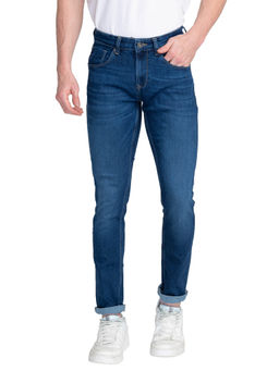Spykar - Men Solid Skinny Fit Navy Blue Jeans