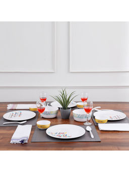 HomeTown - Fiesta Milan Melamine Friends Dinner in Multi-Color (Set of 22)