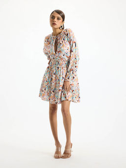 Virgio - Arya Multihued Viscose Dress with Pockets