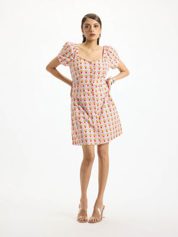 Virgio - Rida Cotton Soft Mini Dress In Pink