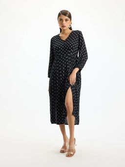 Virgio - Lydia Midnight Muse Midi Dress with Side Slit