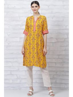 Rangriti - Yellow Printed Kurta