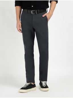 GANT - Men Grey Solid Slim Fit Pant