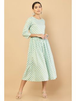 Soch - Women Blue Rayon Printed Kurta